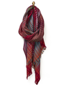 Foulard 'Carraux' rouge 200x68cm Thumbnail 1
