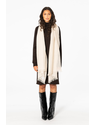MERINO Woven Scarf - Almond White Thumbnail 1